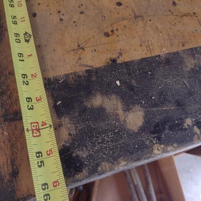 Hand Crafted Worktable on Castors (No Contents)