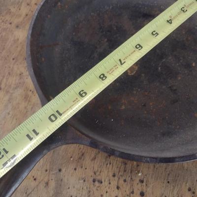 Pair of Cast Iron and Metal Skillets