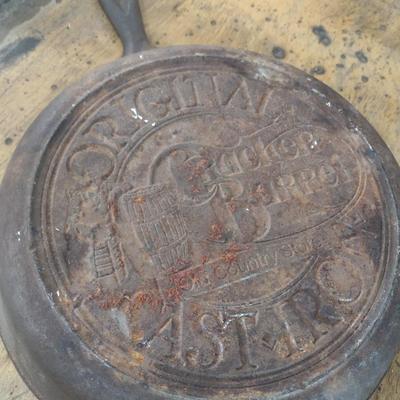 Pair of Cast Iron and Metal Skillets