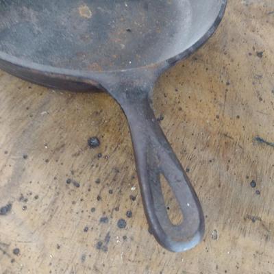 Pair of Cast Iron and Metal Skillets
