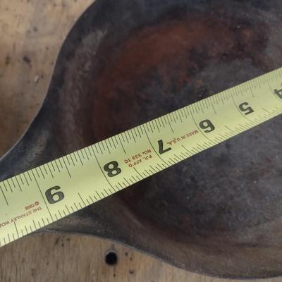 Pair of Cast Iron and Metal Skillets
