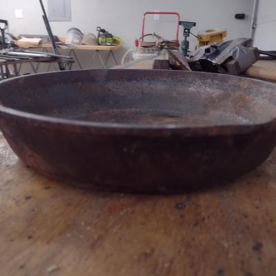 Pair of Cast Iron and Metal Skillets