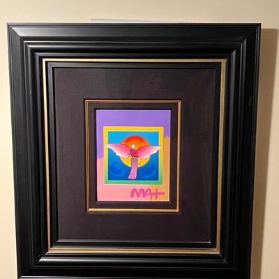 “Angel With Sun On Blends” By Peter Max - Signed W/COA (H-RG)