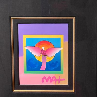 “Angel With Sun On Blends” By Peter Max - Signed W/COA (H-RG)