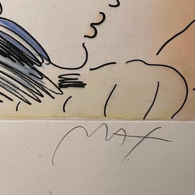“Blushing Beauty II” (Sage With Cane Profile) By Peter Max - Inc. COA & Signed (H-RG)