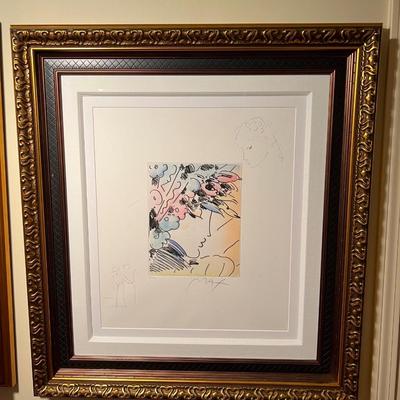 “Blushing Beauty II” (Sage With Cane Profile) By Peter Max - Inc. COA & Signed (H-RG)