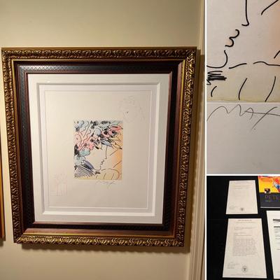 “Blushing Beauty II” (Sage With Cane Profile) By Peter Max - Inc. COA & Signed (H-RG)