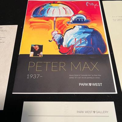 “Blushing Beauty II” (Sage With Cane Profile) By Peter Max - Inc. COA & Signed (H-RG)
