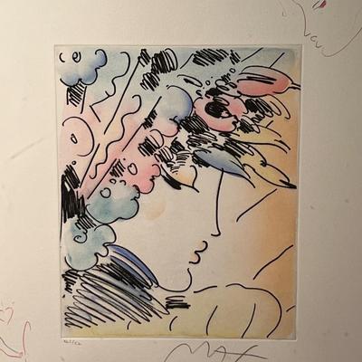 “Blushing Beauty II” (Sage With Cane Profile) By Peter Max - Inc. COA & Signed (H-RG)