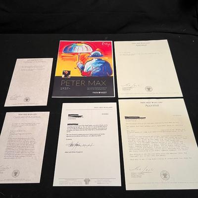 “Blushing Beauty II” (Sage With Cane Profile) By Peter Max - Inc. COA & Signed (H-RG)