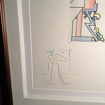 “Geometric Profile & Sailboat” By Peter Max Inc. COA & Signed (FE-RG)