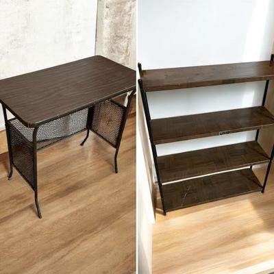 Retro Bookcase & Small Table/Desk (SRF-RG)