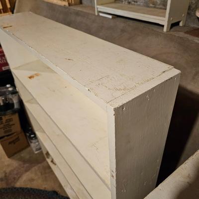 Five White Wood Shelving Units & More (SRB-JS)