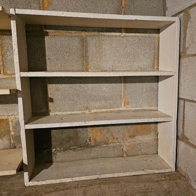 Five White Wood Shelving Units & More (SRB-JS)