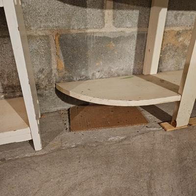 Five White Wood Shelving Units & More (SRB-JS)