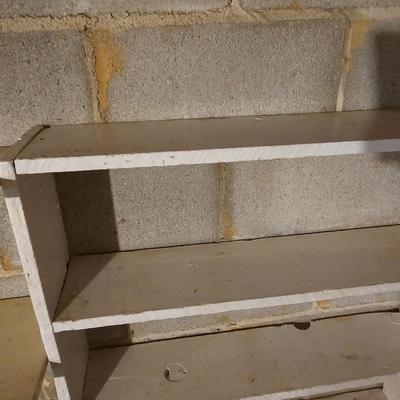 Five White Wood Shelving Units & More (SRB-JS)