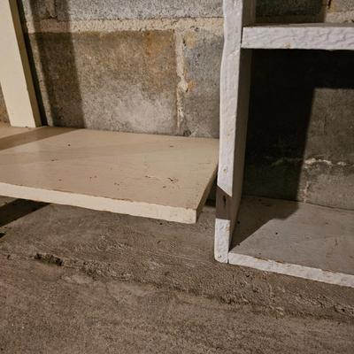 Five White Wood Shelving Units & More (SRB-JS)