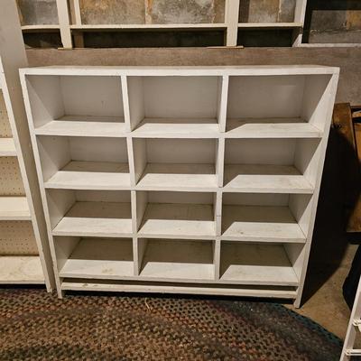 Five White Wood Shelving Units & More (SRB-JS)