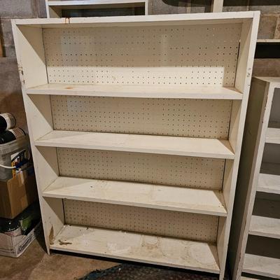 Five White Wood Shelving Units & More (SRB-JS)