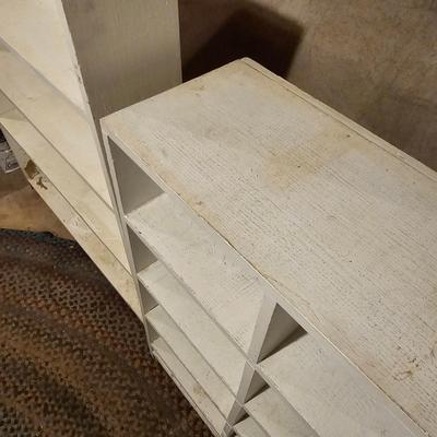 Five White Wood Shelving Units & More (SRB-JS)