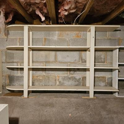 Five White Wood Shelving Units & More (SRB-JS)