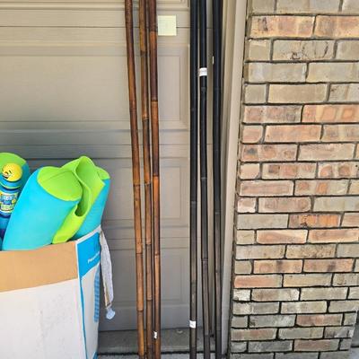 Bamboo curtain rods