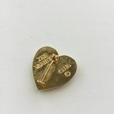 Gold tone the variety club heart pin