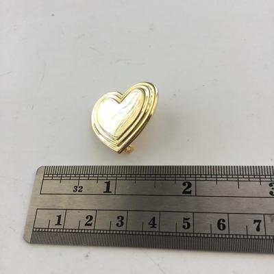Gold tone the variety club heart pin