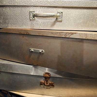 Three Aluminum and Metal Storage Boxes (SRB-JS)