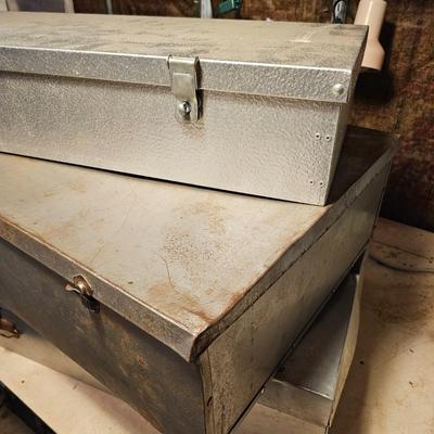 Three Aluminum and Metal Storage Boxes (SRB-JS)