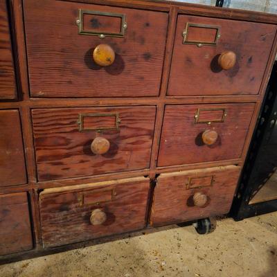 15 Drawer Wood Storage Cabinet (SRB-JS)