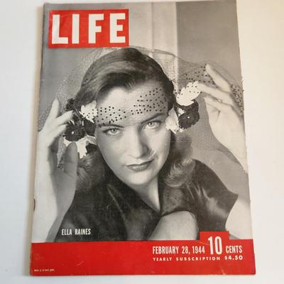 Sale Photo Thumbnail #254: This auction lot is for a Life Magazine - February 28, 1944 Edition.  In very good condition.  This issue has some amazing advertising, war and wartime living pages.  History in your hand.