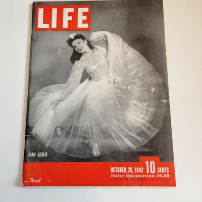 Sale Photo Thumbnail #260: This auction lot is for a Life Magazine - October 26, 1942 Edition.  In very good condition.  This issue has some amazing advertising, war and wartime living pages.  History in your hand.
