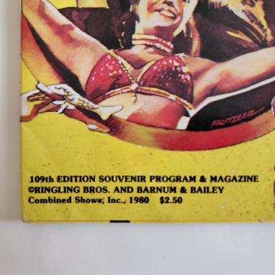 Sale Photo Thumbnail #272: This auction lot is for a 1980 Ringling and Barnum and Baily Circus Program with Poster.  This fun circus souvenir is chocked full of photos and stories of the Greatest Show on Earth. This booklet holds a very framable copy of a poster of wild animal tame