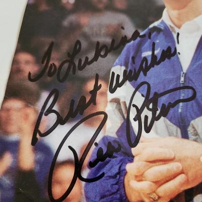 Sale Photo Thumbnail #290: This auction lot is for an Autographed Photo of Rick Pitano.  Basketball history in your hands.
