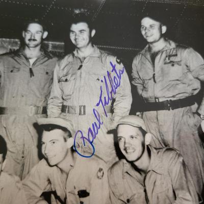 Sale Photo Thumbnail #297: This auction lot is for a Photograph and Autograph of Col. Paul Winfield Tibbets, Pilot of the Enola Gay Aircraft.  Paul Warfield Tibbets Jr. was a brigadier general in the United States Air Force. He is best known as the aircraft captain who flew the B-2