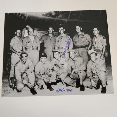 Sale Photo Thumbnail #296: This auction lot is for a Photograph and Autograph of Col. Paul Winfield Tibbets, Pilot of the Enola Gay Aircraft.  Paul Warfield Tibbets Jr. was a brigadier general in the United States Air Force. He is best known as the aircraft captain who flew the B-2