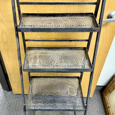 Metal Folding Plant Stand with 4 Shelves