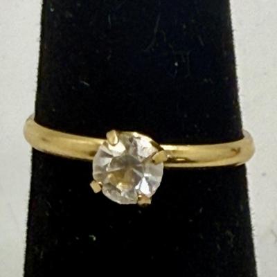 Sale Photo Thumbnail #344: Costume jewelry made to look like a gold engagement ring. Good condition