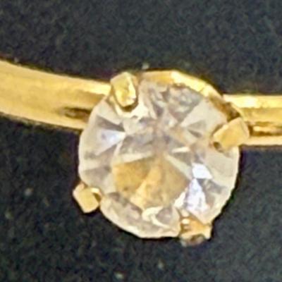 Sale Photo Thumbnail #347: Costume jewelry made to look like a gold engagement ring. Good condition