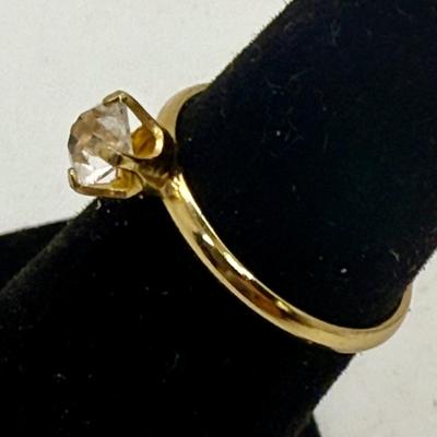 Sale Photo Thumbnail #345: Costume jewelry made to look like a gold engagement ring. Good condition