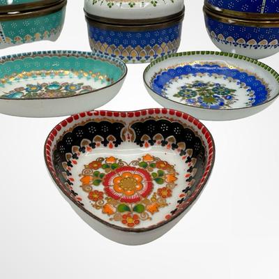 Steinböck Hand-Painted Austrian Enamel Trinket Dishes