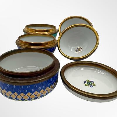 Steinböck Hand-Painted Austrian Enamel Trinket Dishes