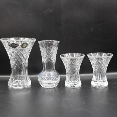Royal Brierley Crystal Vases (4)