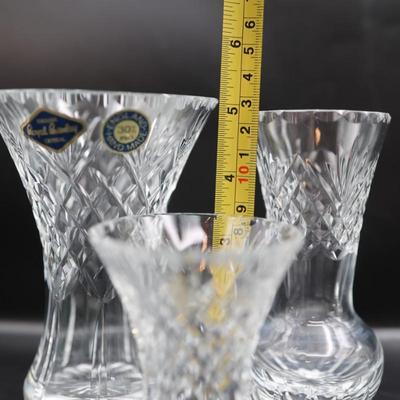 Royal Brierley Crystal Vases (4)