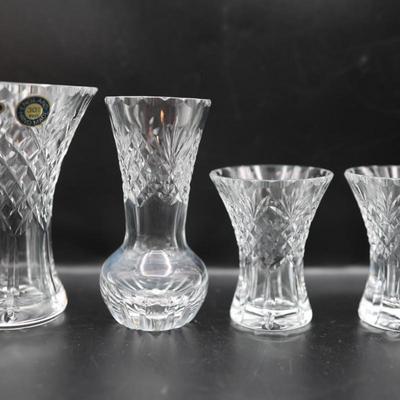 Royal Brierley Crystal Vases (4)