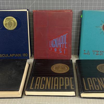 (6) Year Books from Colleges from the 60's & 70's