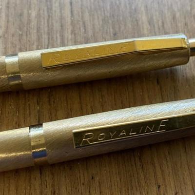 mid century ROYALINE PEN & PENCIL SET 