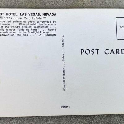 old las vegas STARDUST HOTEL CASINO POSTCARD pair c1970 