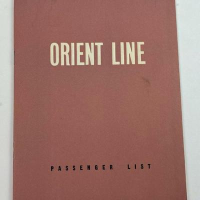 SS ORSOVA ORIENT LINE PASSENGER LIST VANCOUVER TO SAN FRANCISCO 1958 